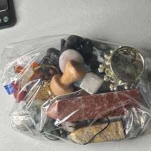 Assorted Crystals and Jewelry.  3 pounds.